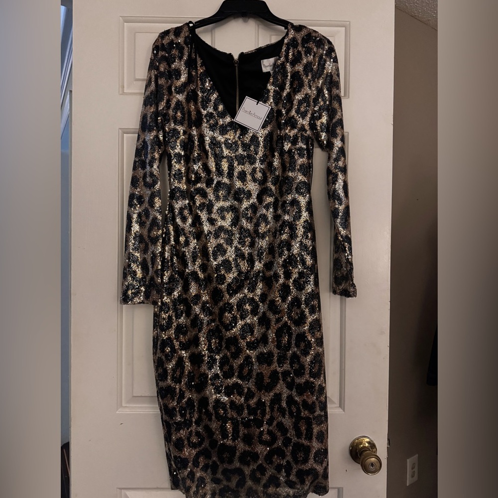 Premier Leopard Print Sequin Dress